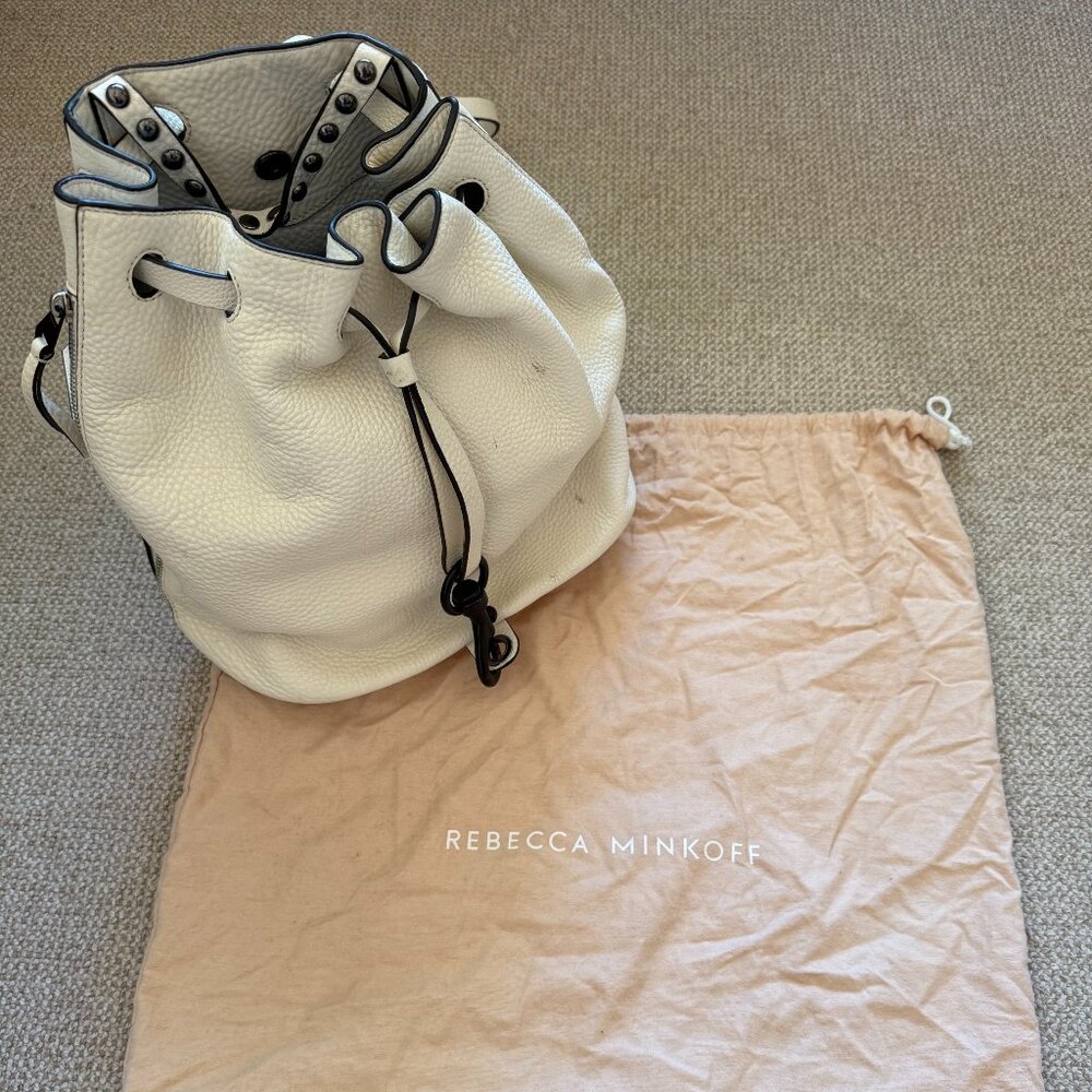 Rebecca Minkoff White Leather Backpack
